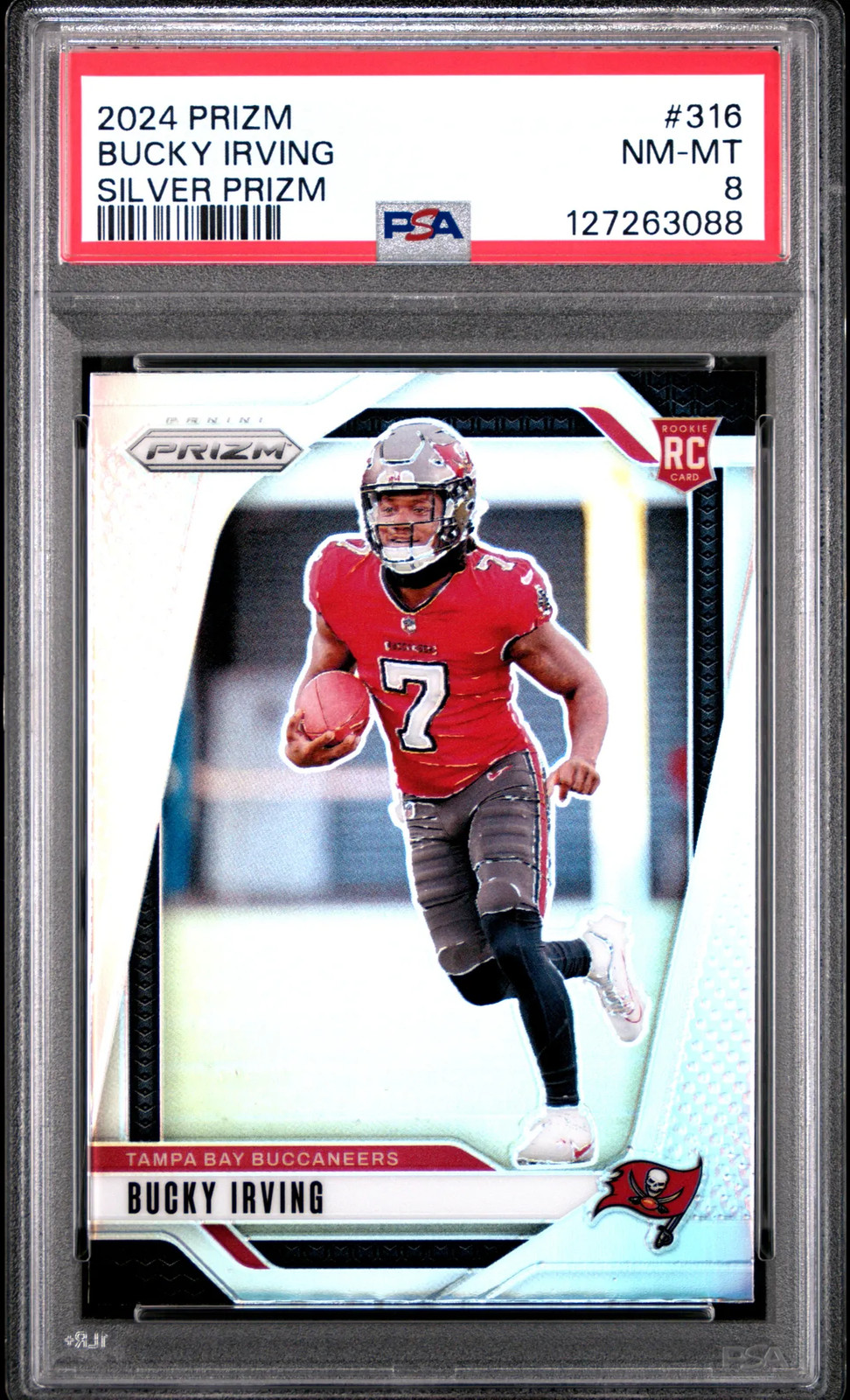 2024 Panini Prizm Bucky Irving #316 Silver PSA 8