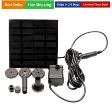 Solar Fountain - Panel Water Pump for Bird Bath Solar Panel Kit Outdoor Fount...