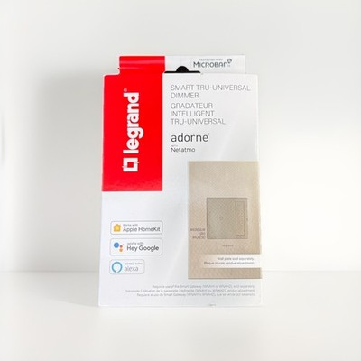 Adorne Netatmo Tru-Universal Smart Rocker Dimmer for All Dimmable Bulbs, 3-Way/1