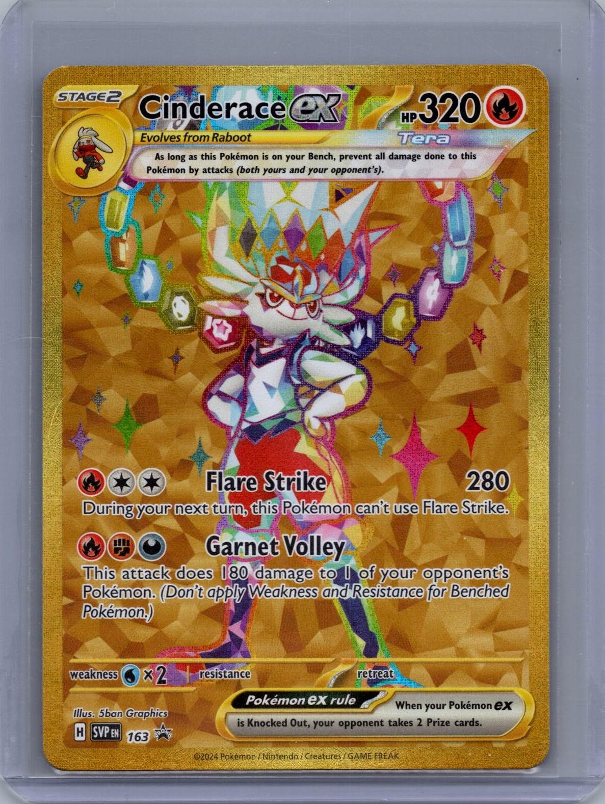 CINDERACE EX 163 HOLO PROMO SCARLET & VIOLET PROMO POKEMON NM
