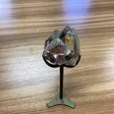 Gorgeous QUARTZ WITH INCLUSIONS ON BRASS STAND