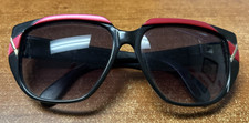 Vintage Luxottica 1395 Redblack Oversized Sunglasses Italy