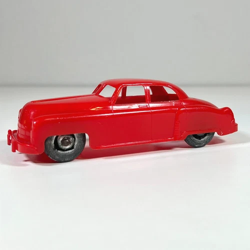 Vintage 1950s Marx 1949 Cadillac Series 62 6.5" Blue Plastic Toy Car Made In USA