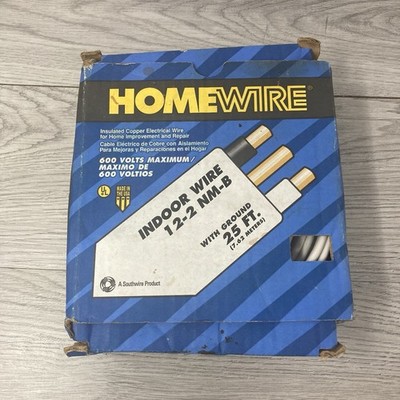 Southwire Homewire Romex SIMpull 25 ft. 12/2 Solid CU NM-B W/G Wire, 28828221