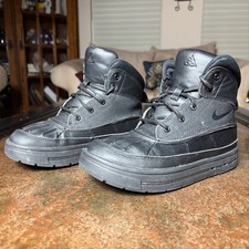 Nike ACG Woodside 2 High Bottom Kids Sz 3 Black Leather Outdoor Shoes 524873-004
