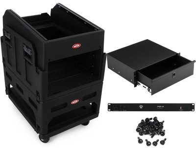SKB 1SKB19-R1406 Mighty GigRig Mixer Rack Case with Power Conditioner and Drawer