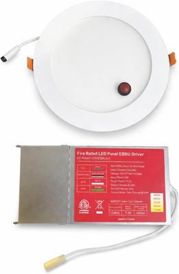 6'' Battery Backup Recessed Downlight, 5 CCT Tunable, Fire-Rated, 120-277V
