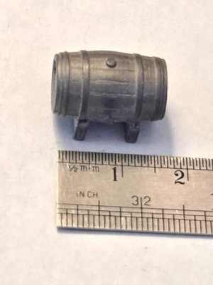 Ship Model Fittings Parts White Metal water barrel cask on stand 17 mm x 12mm