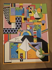 Pink Floyd Portsmouth Guildhall GBR 1/21/72 SILVER FOIL Poster Sharm Murugiah 