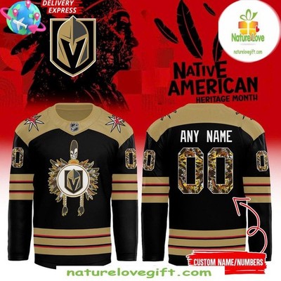 Custom Vegas Golden Knights Native Heritage Month 2025 Hockey Shirt Fan Gear
