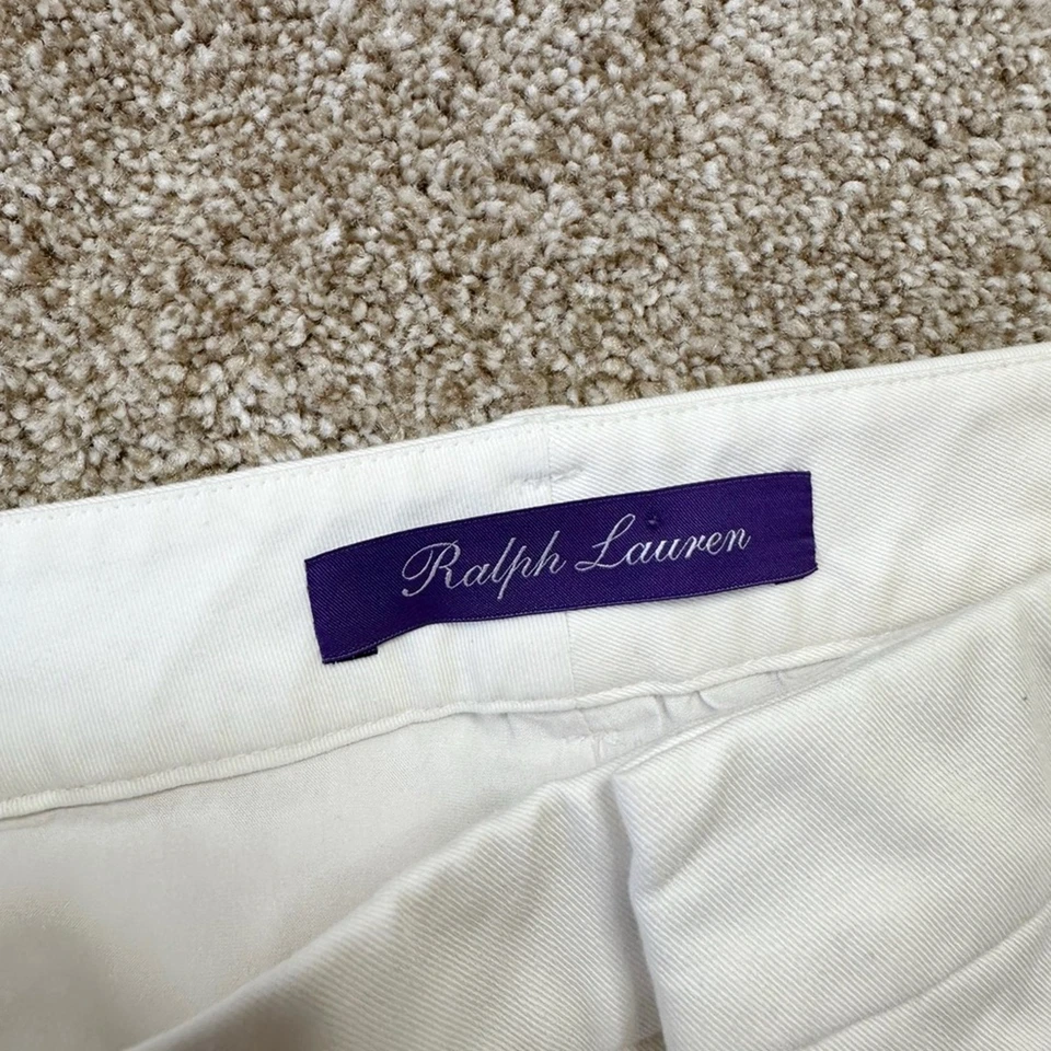 Ralph Lauren Purple Label Heidi Skinny Pants Cream White Trousers Size 8/29 - Image 2 of 4