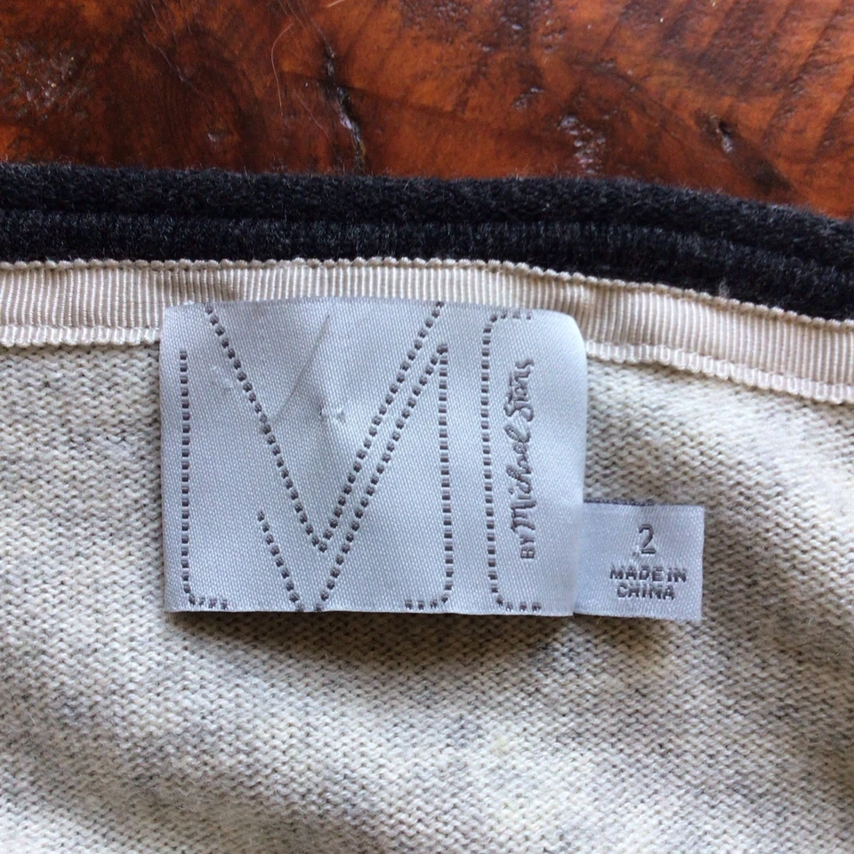 Suéter Michael Stars Lana Cachemira Manga Larga Cuello en V Talla 2 Foto 4 de 4