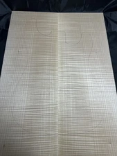 #797 Curly Maple Drop Top Lam Top Luthier Guitar Figured Wood Bookmatched Set