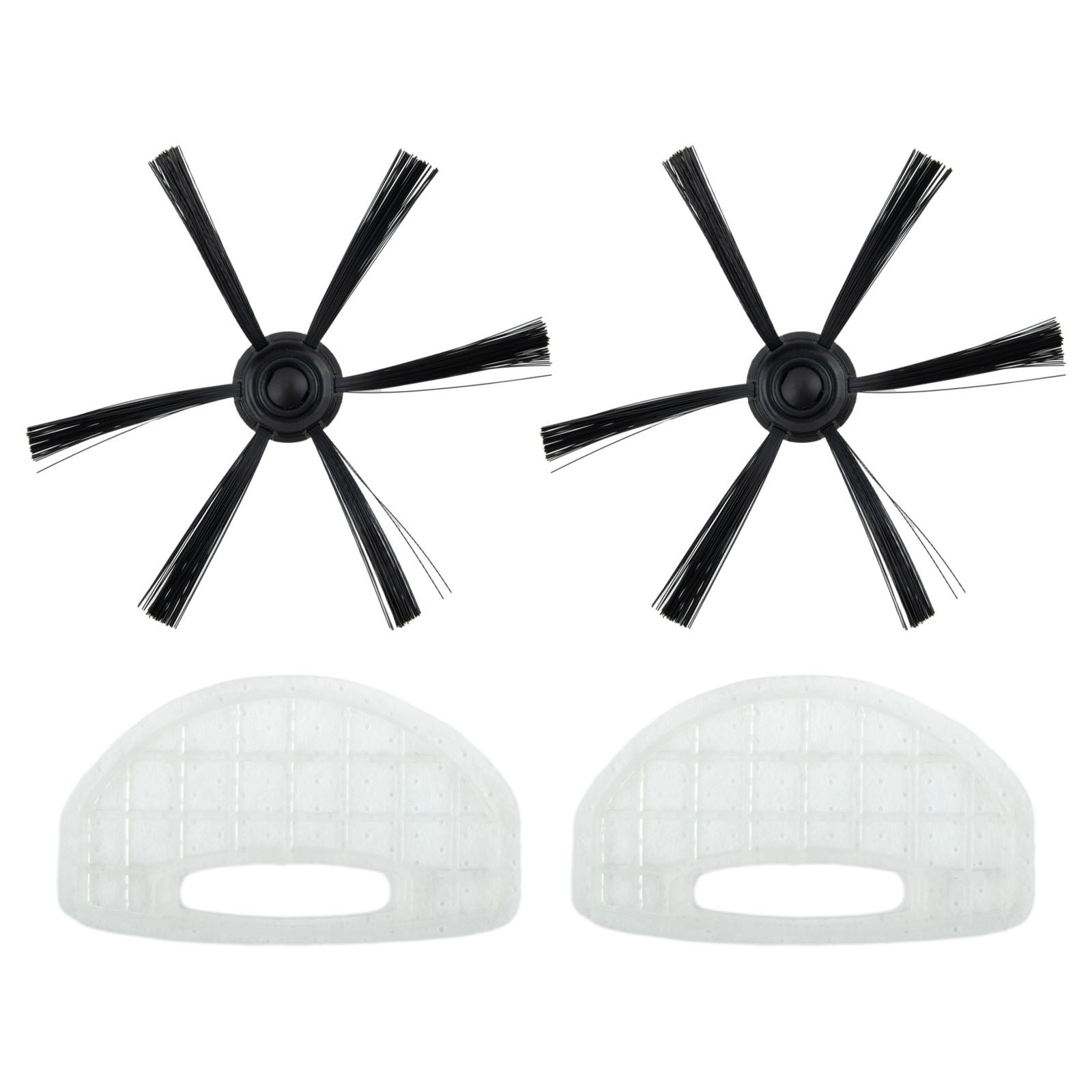 Smart Robot Vacuum Round Dust Filter Kit with Side Brush  