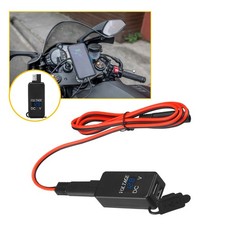 Dual USB QC 3.0 Motorcycle Phone GPS Super Fast Charger Adapter LED Waterproof