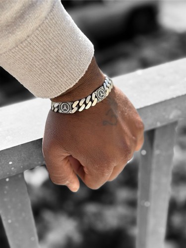Armband 925 Sterling Silber schwarz matt lackiert - Bild 2 von 11