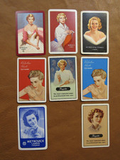 Lot Of 8 Girl Metrovick Swap Playing Cards Advertising
