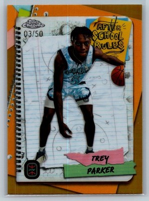 2023-24 Topps Chrome Overtime Elite #ASR-11 Trey Parker After School Rules