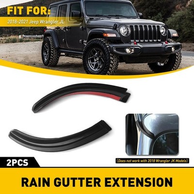 Water Rain Extension For Gutter Jeep Wrangler JL 2018 2020 2019 2021 Accessories