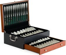 Silverware Storage Box Silverware Chest Case for Silver Flatware with Lid Tarnis