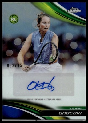 2025 Topps Chrome Tennis Olivia Gadecki RC Auto /150 #037 CA-OGI