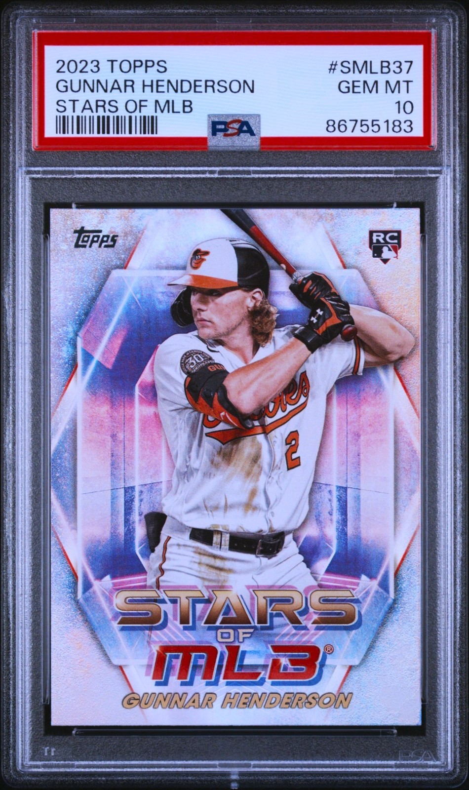2023 Topps Stars Of MLB #SMLB37 Gunnar Henderson (RC) ROOKIE PSA 10 view 1