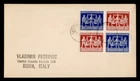 DR WHO 1948 GERMANY FDC? HANNOVER EXPO BLOCK TO ITALY M82318