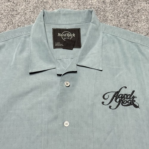 Hard Rock Hotel & Casino Shirt Mens XL Blue Hollywood Florida Seminole Poker - Picture 4 of 6