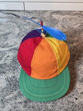 Interstellar Propeller Hat Cap Fitted Mens Large Rainbow Beanie Made USA