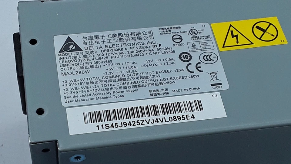 Delta Electronics Power Supply Model DPS-280KB - Image 3 of 4