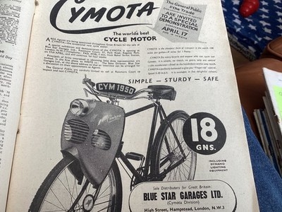 CYMOTA CYCLEMOTOR WERBUNG MOTORRAD ARTIKEL