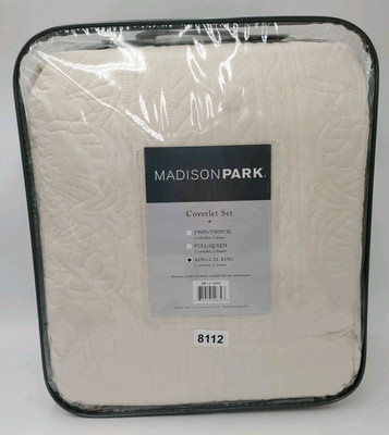 Madison Park Tuscany King / Cal King 3 Piece Reversible Scalloped Edge Quilt Set