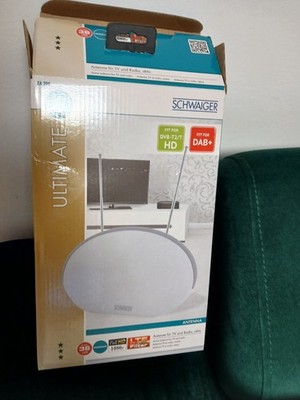 Schwaiger Zimmerantenne, Antenne für TV und Radio, aktiv - ZA 200 , DVB-T2