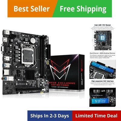 H110 LGA 1151 Motherboard for Intel 6-9th Gen Core i3/i5 Pentium, Celeron Ser...
