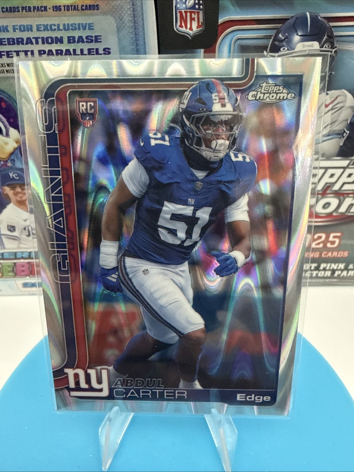 2025 Topps Chrome - Rookies Abdul Carter #350 RayWave Refractor (RC)