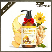 Ginger Massage Oil with Arnica for Lymphatic Drainage Natural Body Oil for Skin