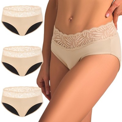 Battewa Full Cover Incontinence Underwear Women's Overnight Leakproof Briefs XL