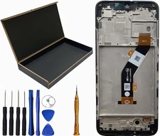 LCD Screen Display Touch Digitizer Frame Assembly Replacement for BLU black 