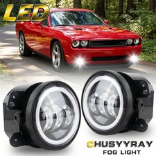 2x For Dodge Challenger 2013 2014 Led Front Bumper Fog Lights Lamp W Clear Lens