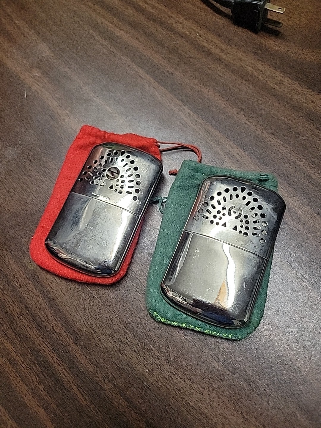 Lot Of 2 Vintage Pocket Hand Warmer with Pouches Made In Hong Kong eBay