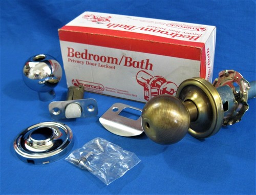 AMEROCK - Antique English / Chrome - Barrington Privacy Door Knob Set - B-44305S - Picture 12 of 12