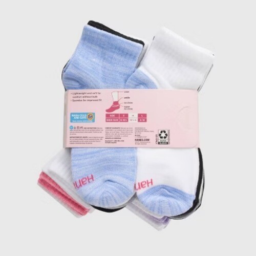 Hanes Girls' 20pk Ankle Socks - Colors May Vary - Picture 3 of 6