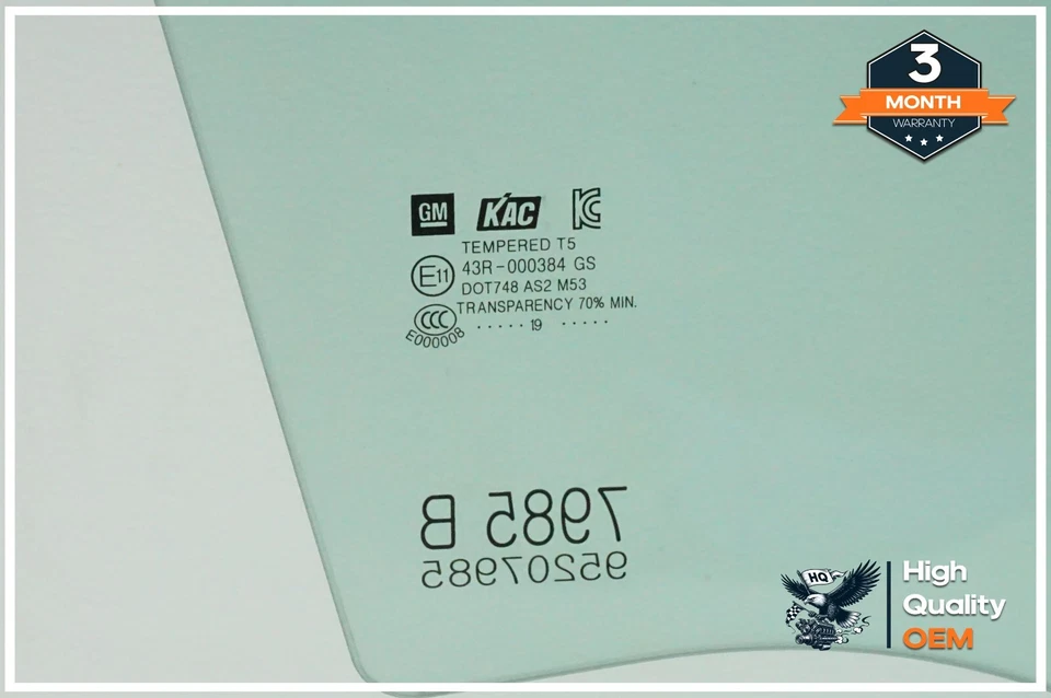 2013-2022 Buick Encore puerta delantera derecha pasajero ventana vidrio OEM Foto 2 de 4