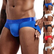 Mens Sexy Underwear Jockstrap Briefs Breathable Mesh Underpants Jock Strap M-2XL