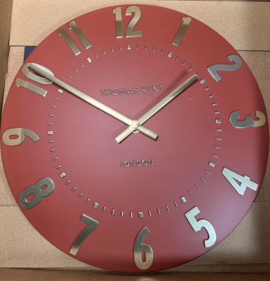 John Lewis Thomas Kent 12'' 30 cm Maulbeer Wanduhr Auburn brandneu