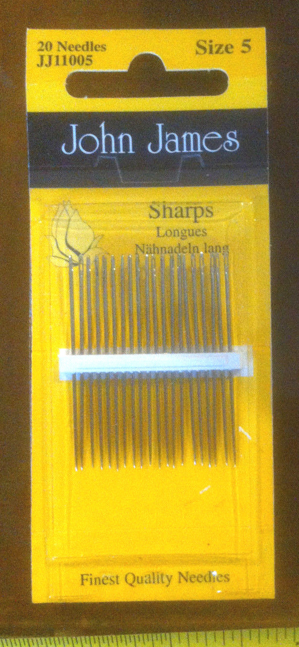Sewing Needles Size 5 Sharps Tapestry Needles x20 Embroidery New John