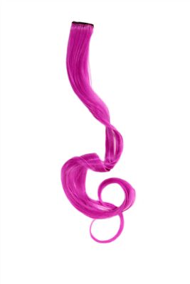 1 Clip Extension Strähne Haarverlängerung wellig Dunkelpink 63cm YZF-P1C25-T1855