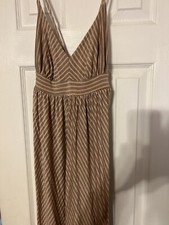 Striped long cotton maxi