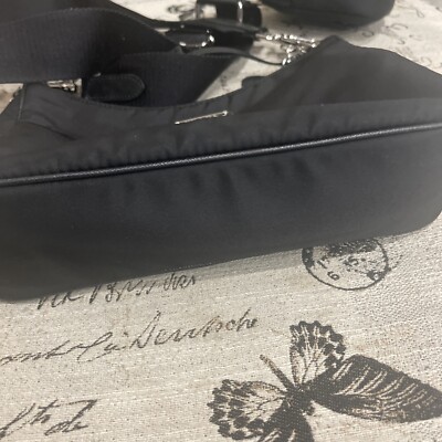 AUTHENTIC PRADA MILANO TESSUTO SAFFIAN BLACK CROSSBODY BAG