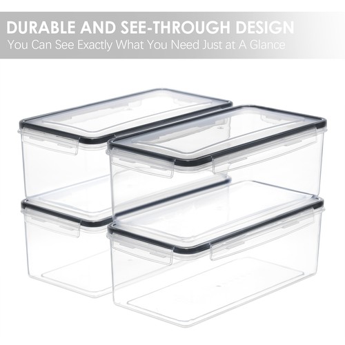 6PCS Airtight Food Storage Containers Kitchen Dry Food Pantry Organization Set - Picture 20 of 29